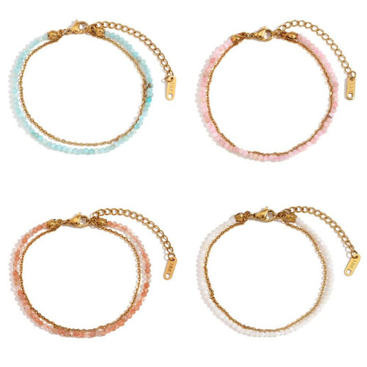 Beaded Multi-Layered Anklet.