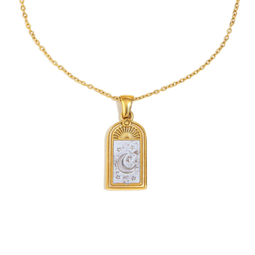 Twinkling Moon Amulet Necklace.