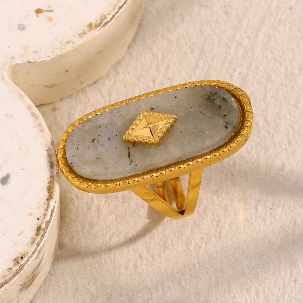 Bohemian gemstone statement ring.