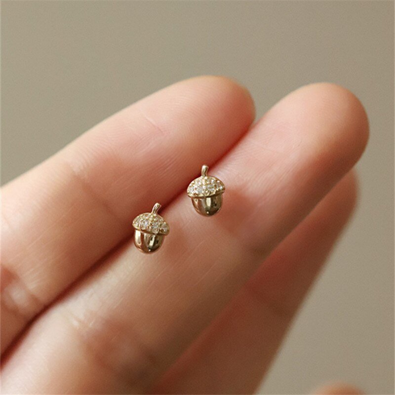 Closeup of the Acorn CZ Studs.