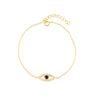 Blue CZ Evil Eye Bracelet