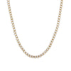Oval CZ Rhinestone Gold Necklace.