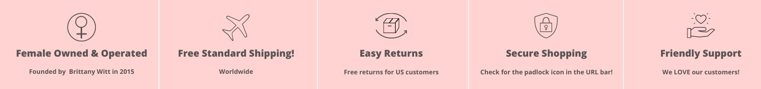 Female owned, free shipping, easy returns, secure shopping, and friendly support at Houseten Jewellery.